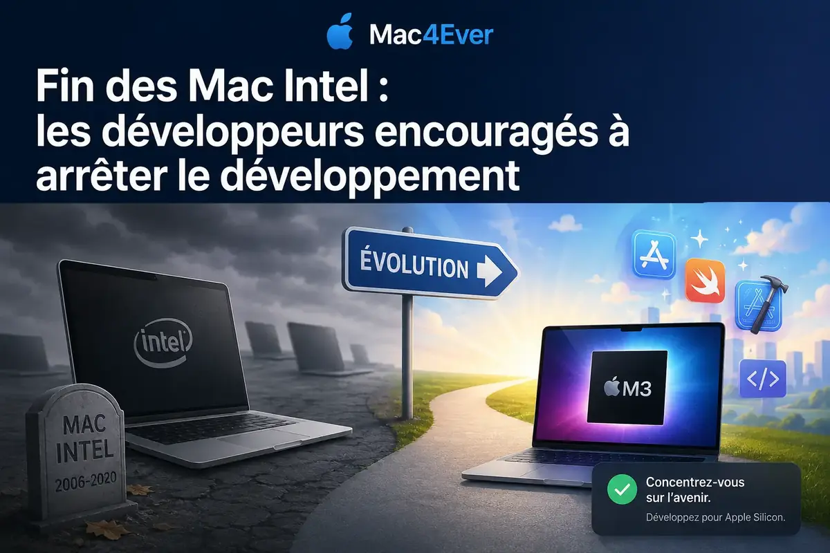 Fin des Mac Intel&nbsp;: les d&eacute;veloppeurs encourag&eacute;s &agrave; stopper le d&eacute;veloppement de leurs apps