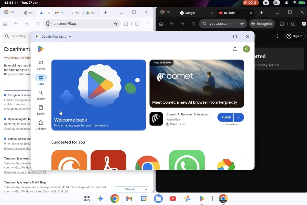 Google montre par erreur l'interface de son futur Android pour PC