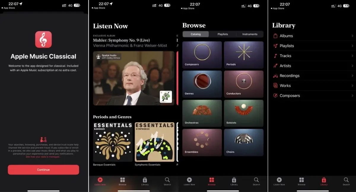 Avec un peu d'avance, l'app Apple Music Classical commence à être déployée !