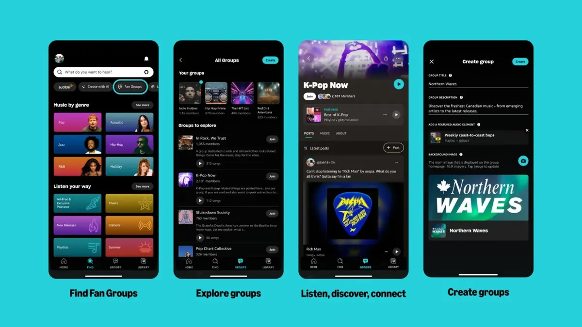 Amazon Music lance les "Fan Groups ». Mais qu’est ce que c’est ?