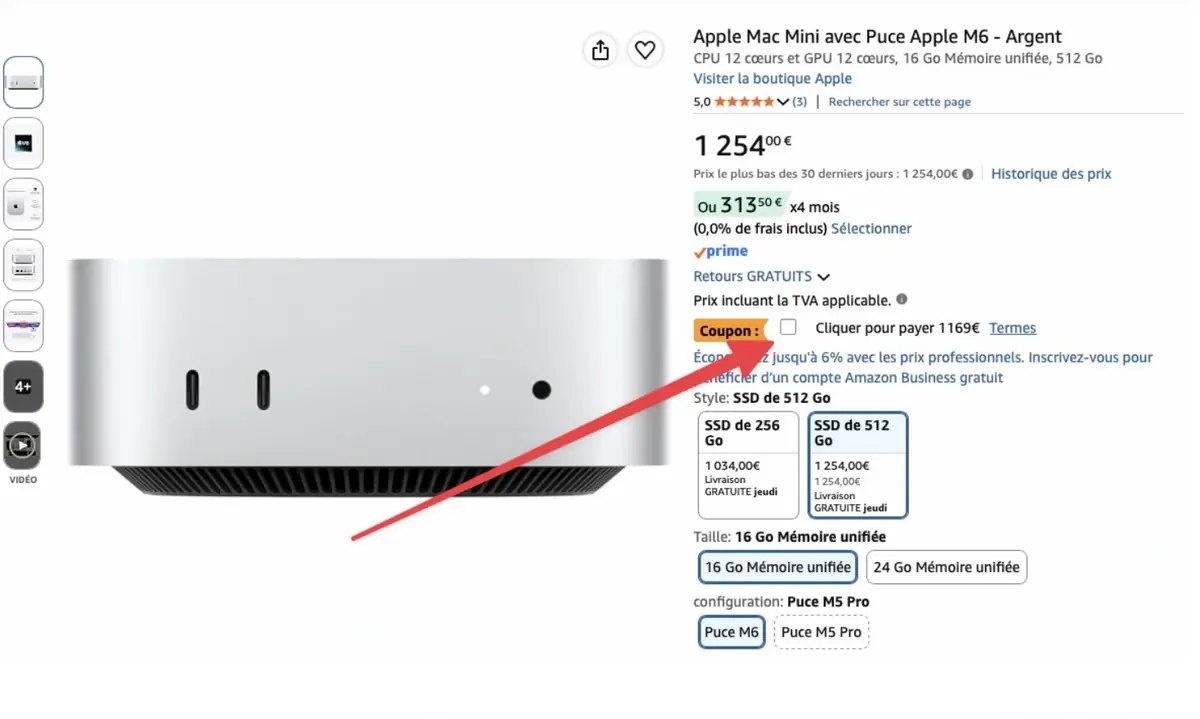 Pensez &agrave; cocher le coupon pour b&eacute;n&eacute;ficier de la promotion