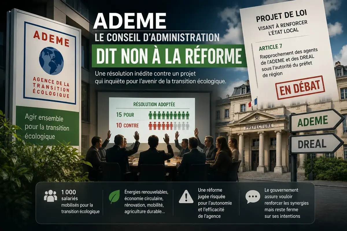 R&eacute;forme &eacute;cologique&nbsp;: l&rsquo;Ademe se rebelle contre le gouvernement