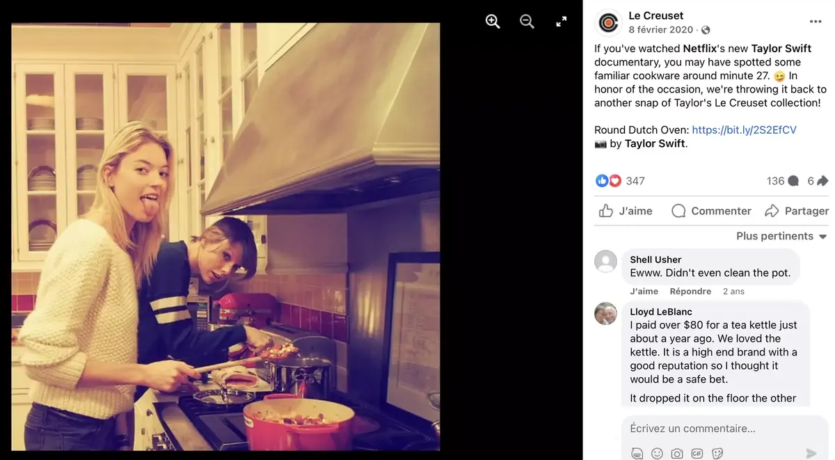 Arnaque à l’IA ! Non, Taylor Swift ne fait pas gagner de cocotte Le Creuset...