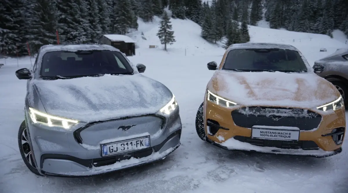 Essai Ford Mustang Mach-E sur la neige !