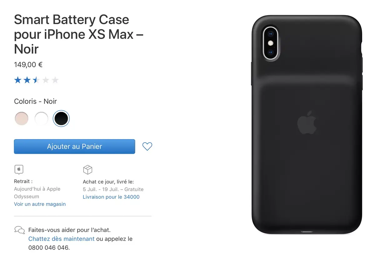 iPhone XS/Max/XR : les livraisons de Smart Battery Case repoussées à mi-juillet (pénurie)