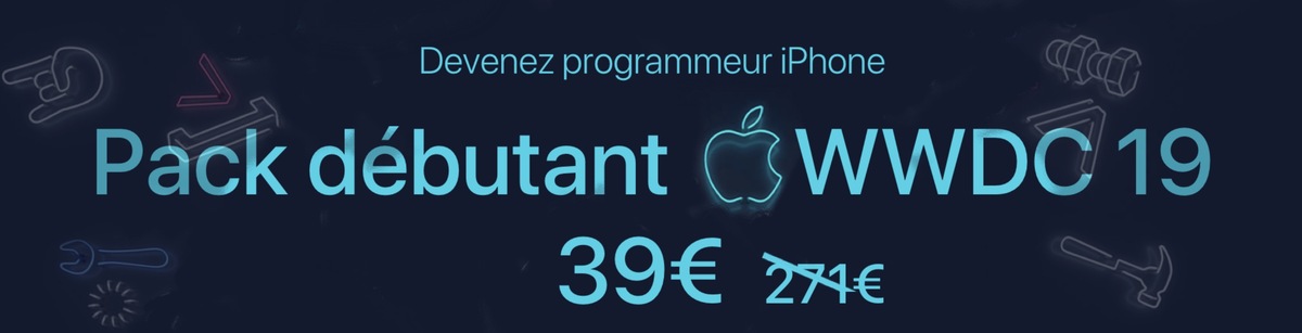 Bon plan dev iOS : dernier jour pour le pack débutant de Maxime Britto à 39€ !