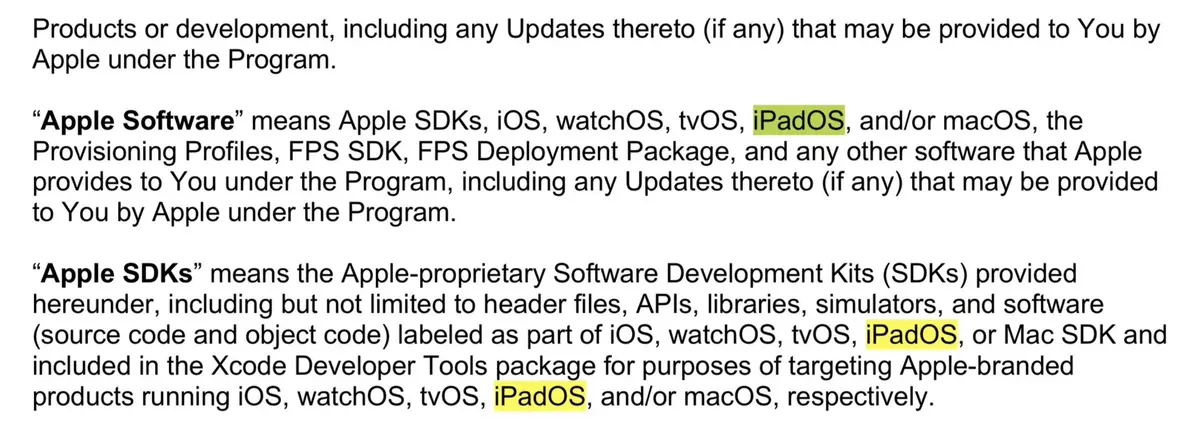 "iPadOS" apparait sur les pages d'Apple #WWDC