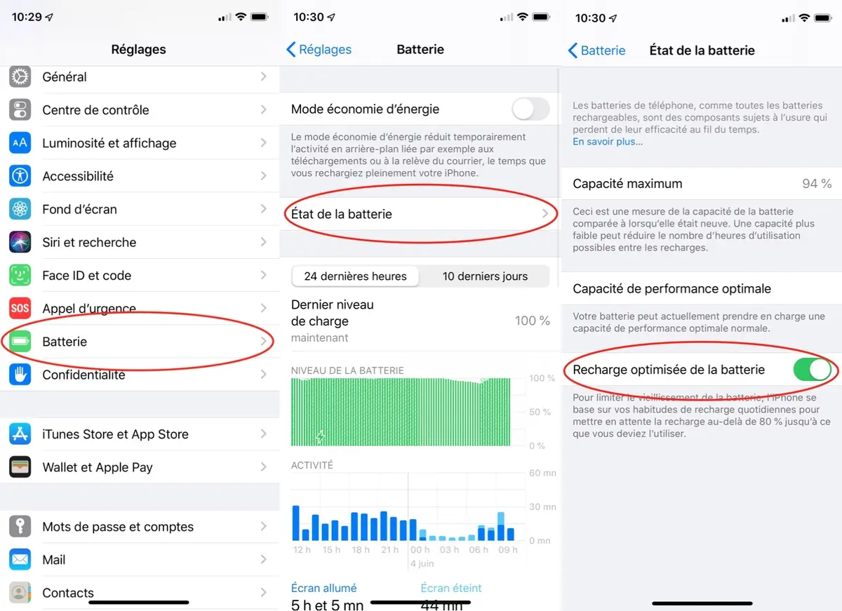 iOS 13 : "Recharge optimisée de la batterie" pour lutter contre son vieillissement