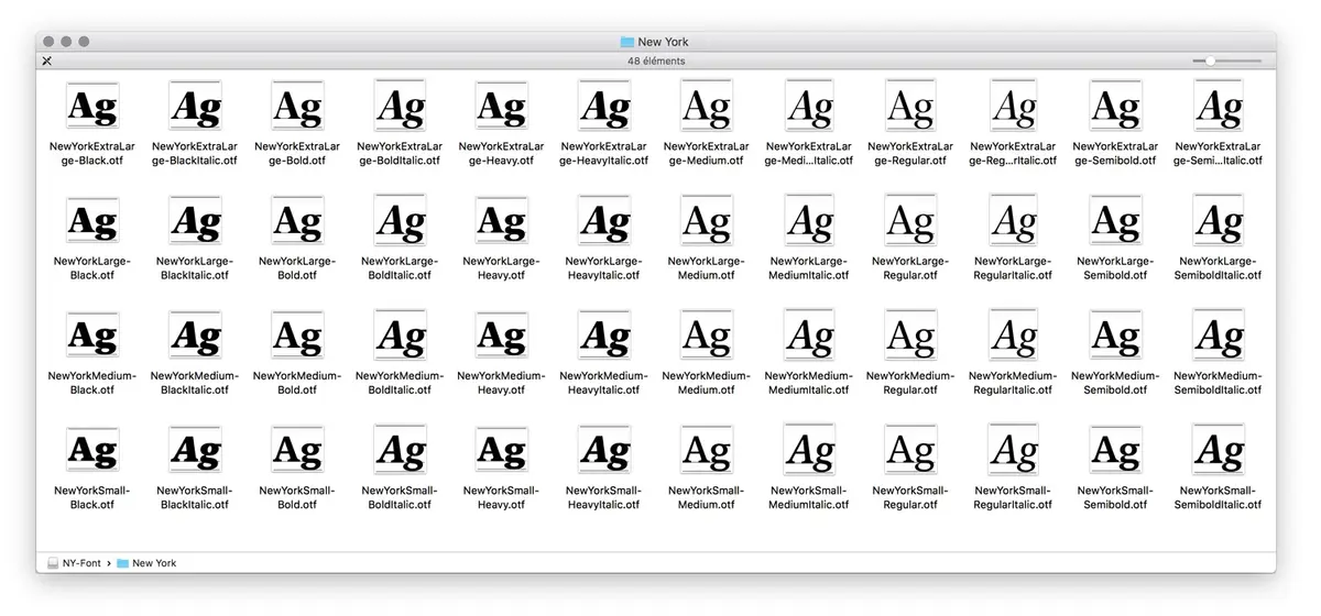 Apple partage gratuitement la police «New York» pour les développeurs