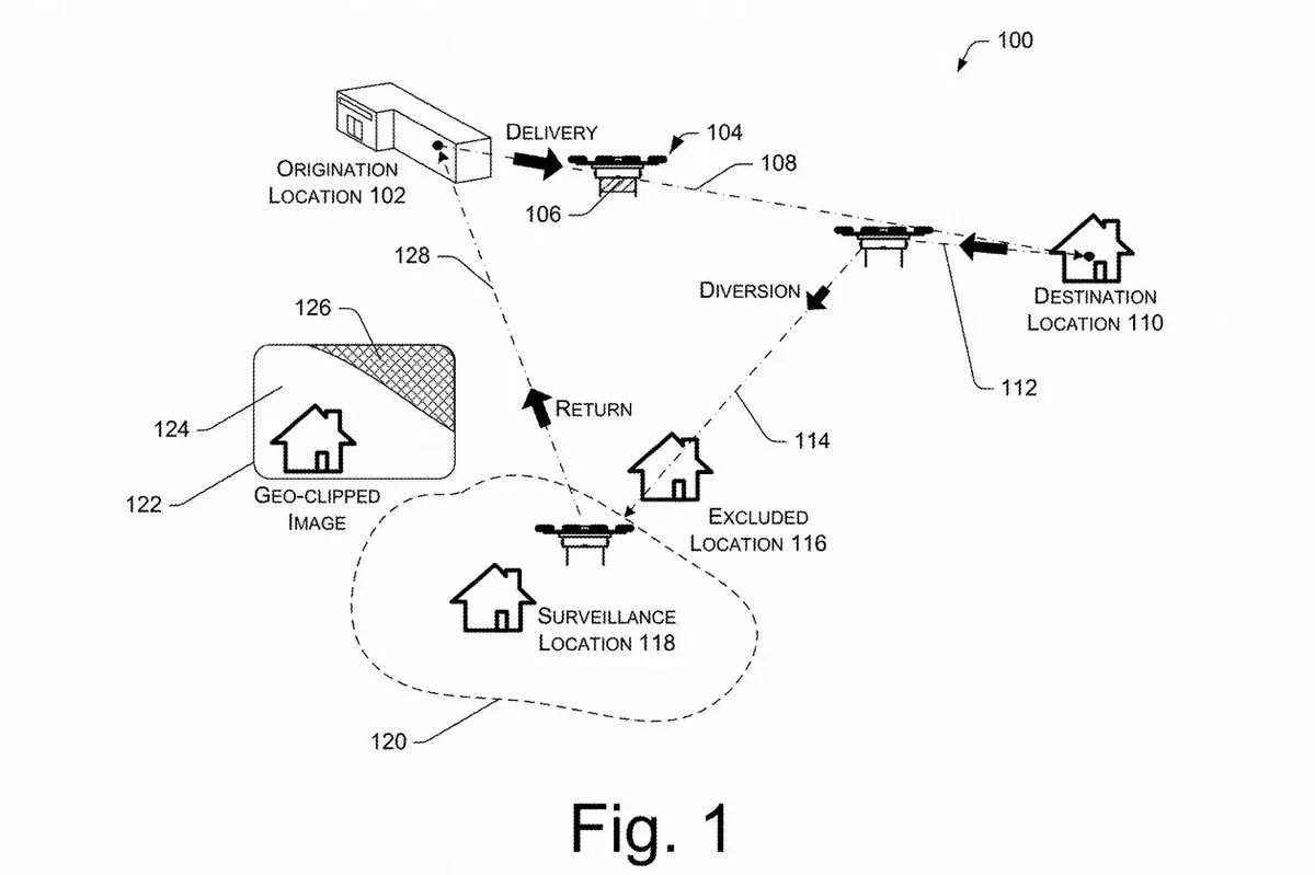 Entre deux livraisons, les drones d’Amazon pourraient assurer la surveillance des maisons