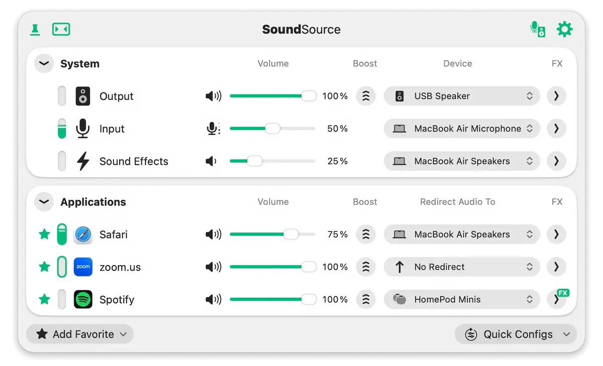 L&rsquo;app Mac du jour&nbsp;: SoundSource pour g&eacute;rer le son sur votre Mac