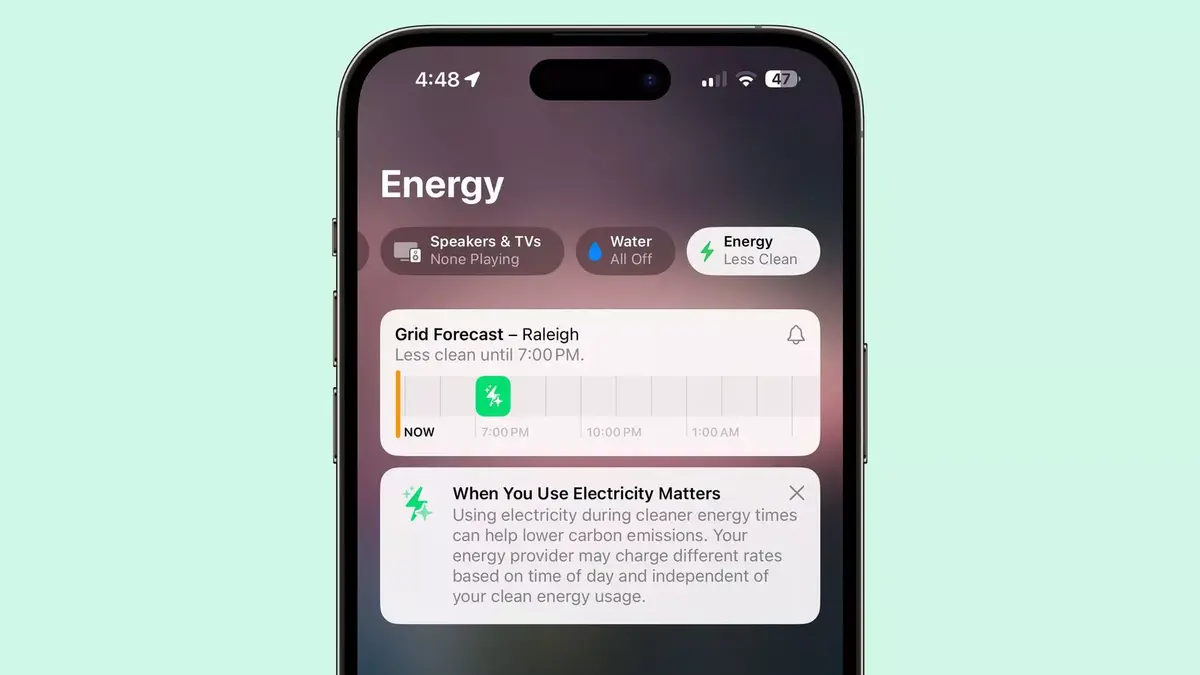 iOS 17 va vous aider à utiliser des énergies plus propres