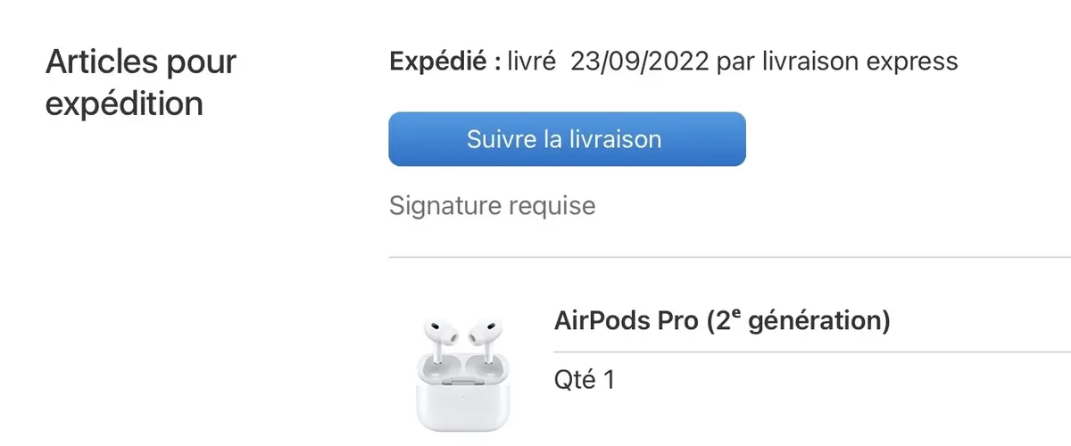 Les Apple Watch Ultra et les AirPods Pro 2 sont expédiés pour une livraison demain !