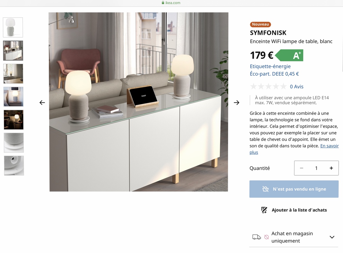 Ikea ne vend ses Symfonisk que dans quelques magasins (pour l’instant)