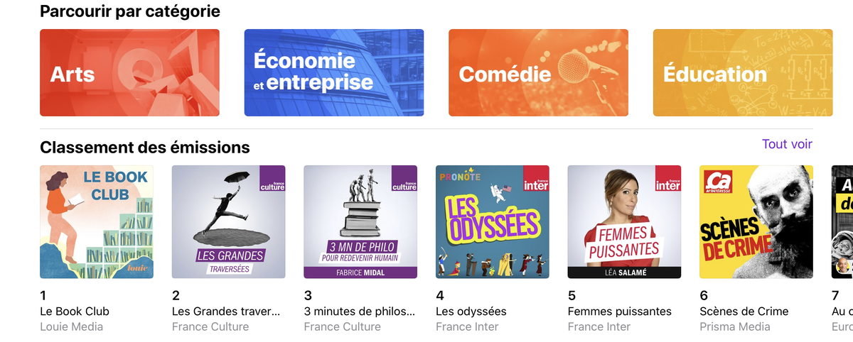 Apple range ses podcasts et ajoute de nouvelles catégories