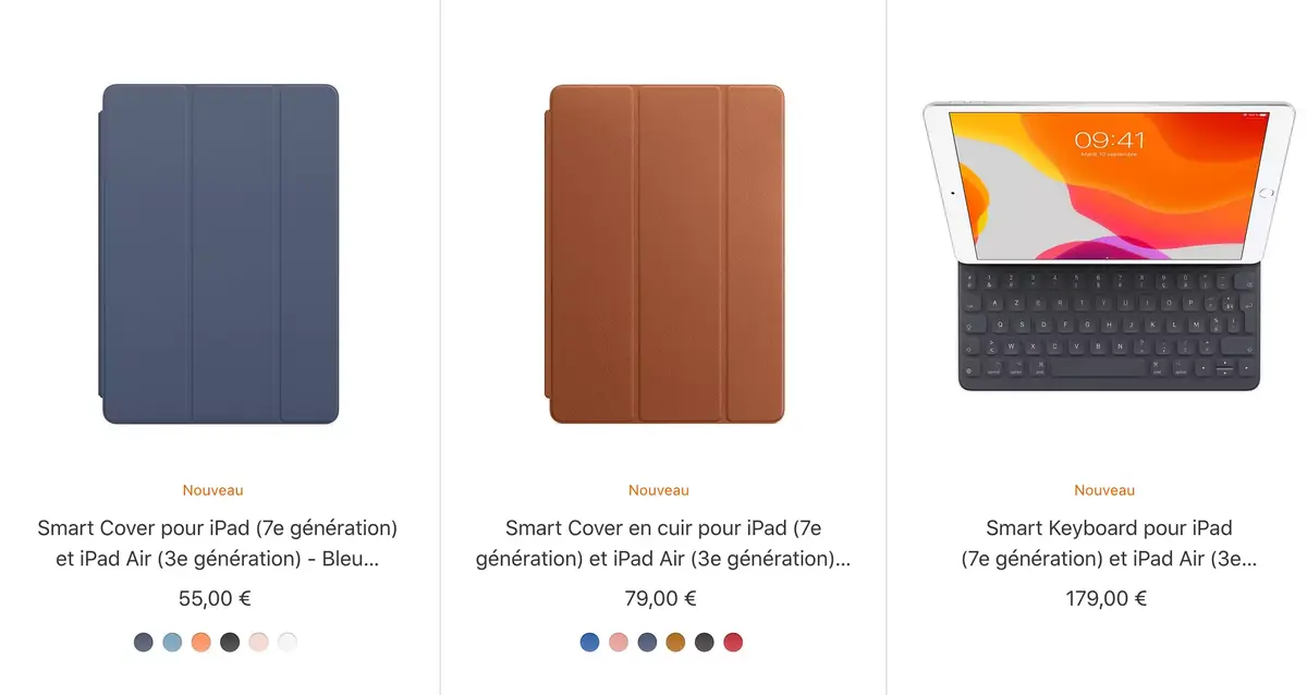 Nouveautés : Smart Cover/Folio et Smart Keyboard pour iPad 7, iPad Air 3 et iPad pro