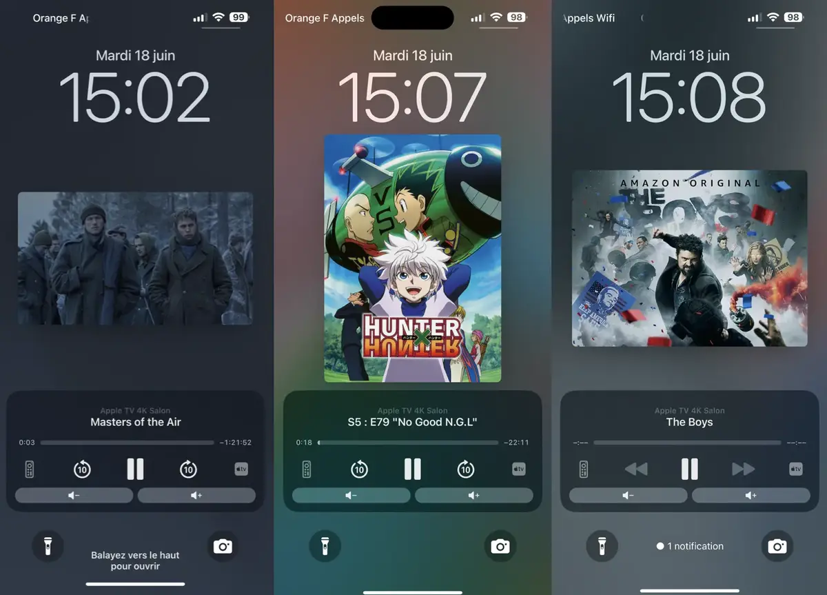 iOS 18 écran verrouillé Apple TV