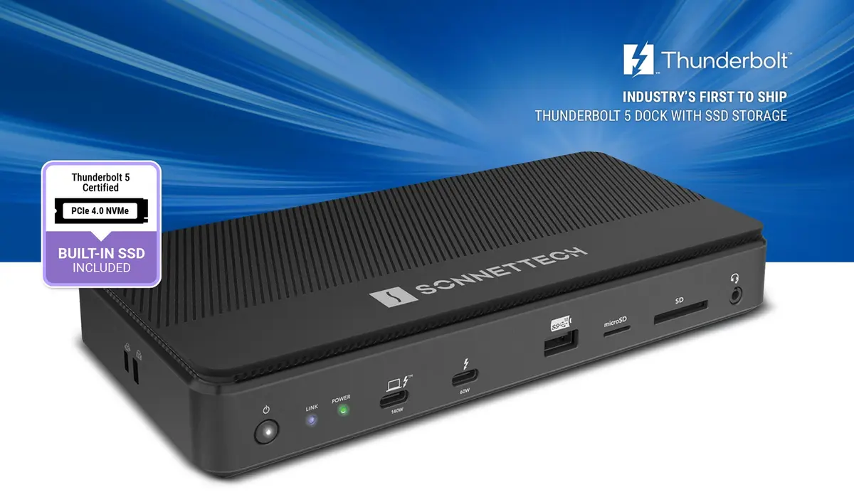 Un dock Thunderbolt 5 avec SSD intégré chez Sonnet