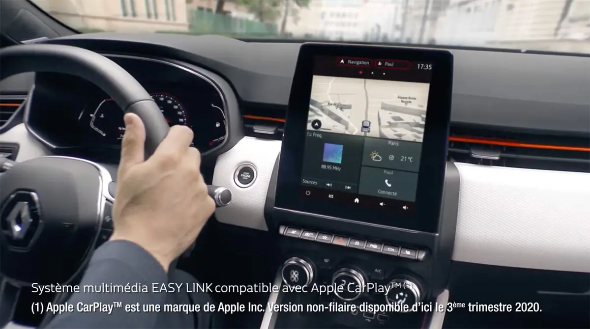 La Renault Clio héritera de CarPlay sans fil au 3e trimestre 2020