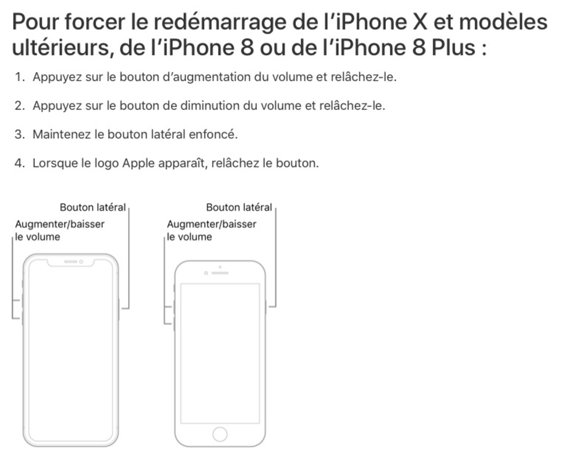 Comment forcer le redémarrage des iPhone 11/Pro/Max (et des 8/X/XR/XS