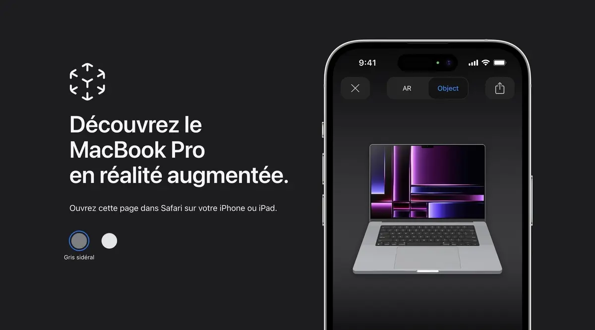 Découvrez les derniers Mac M2 en ARVR depuis votre iPhone !