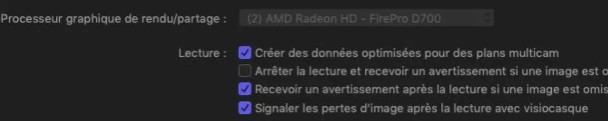 Final Cut Pro 10.4.7 : la gestion multi-GPU semble bridée au Mac Pro