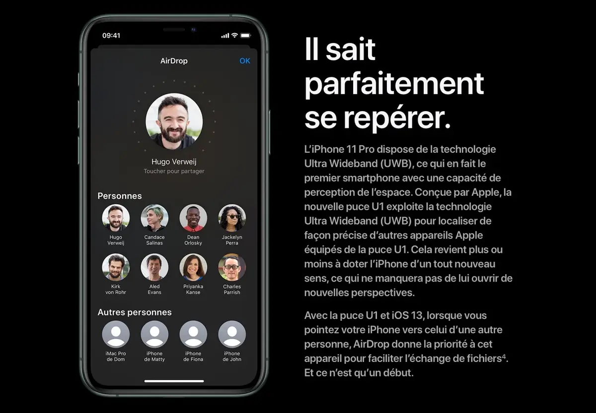 AirDrop et la puce U1 ne font pas bon ménage sous iOS 13.1.3