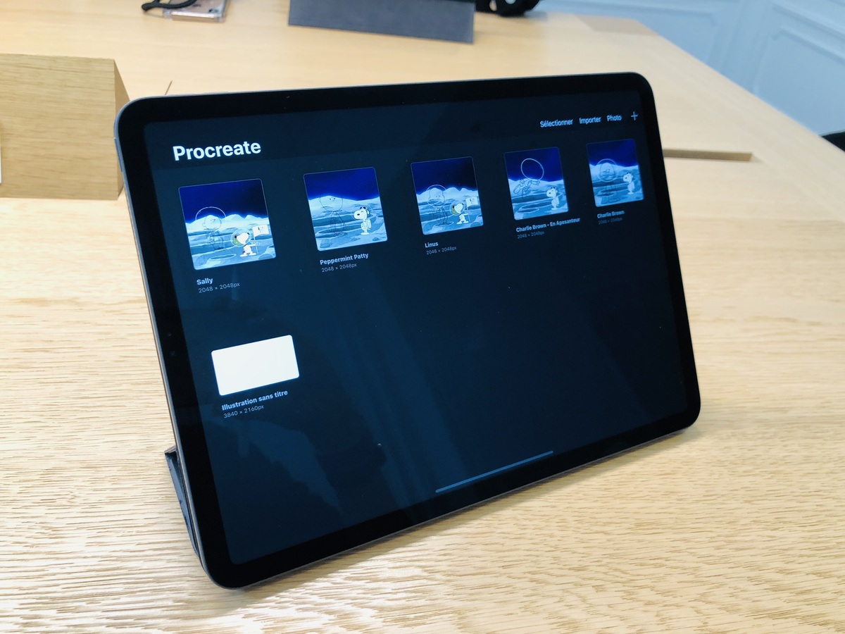 Today at Apple : on a testé coloriser et animer Snoopy sous Procreate