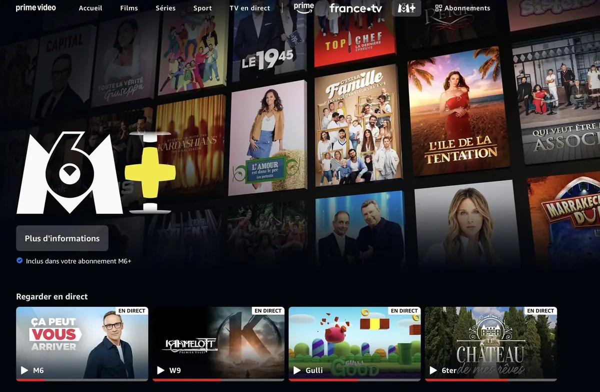 M6+ d&eacute;barque sur Prime Video&nbsp;: 30 000 heures de contenus gratuits pour les abonn&eacute;s