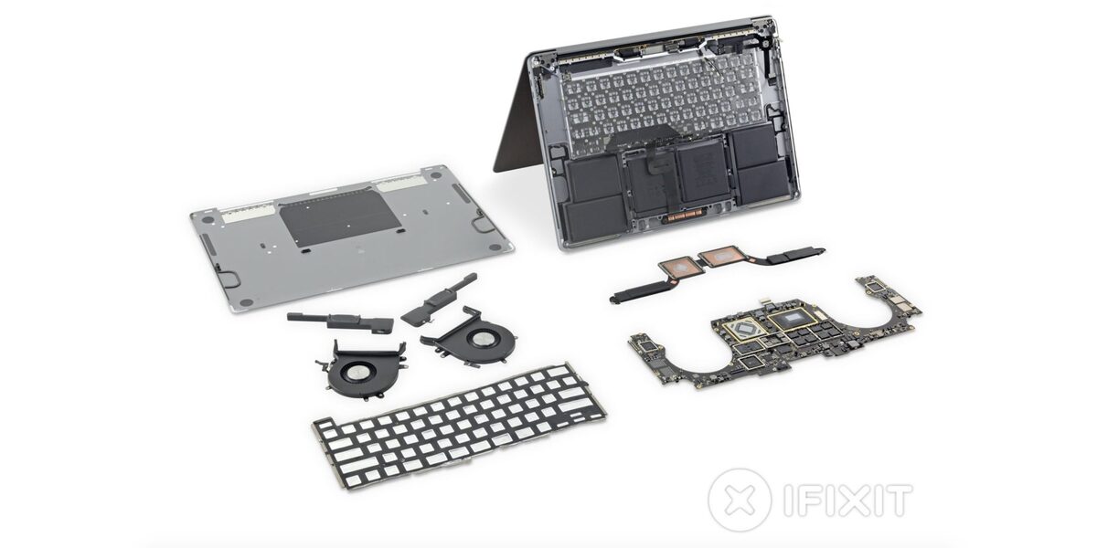 MacBook Pro 16" : iFixIt toujours très dur avec Apple, malgré le nouveau clavier