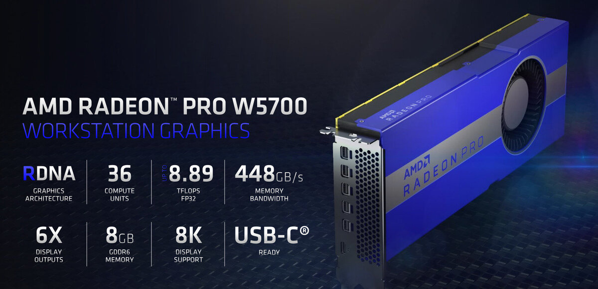 Radeon Pro W5700 : un nouveau GPU chez AMD (bientôt dans le Mac Pro ?)