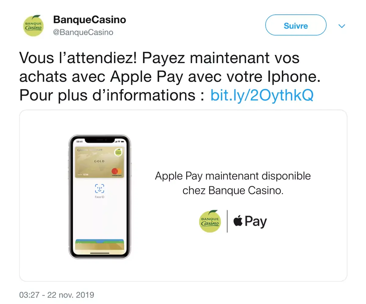 Apple Pay מגיע לקזינו Banque