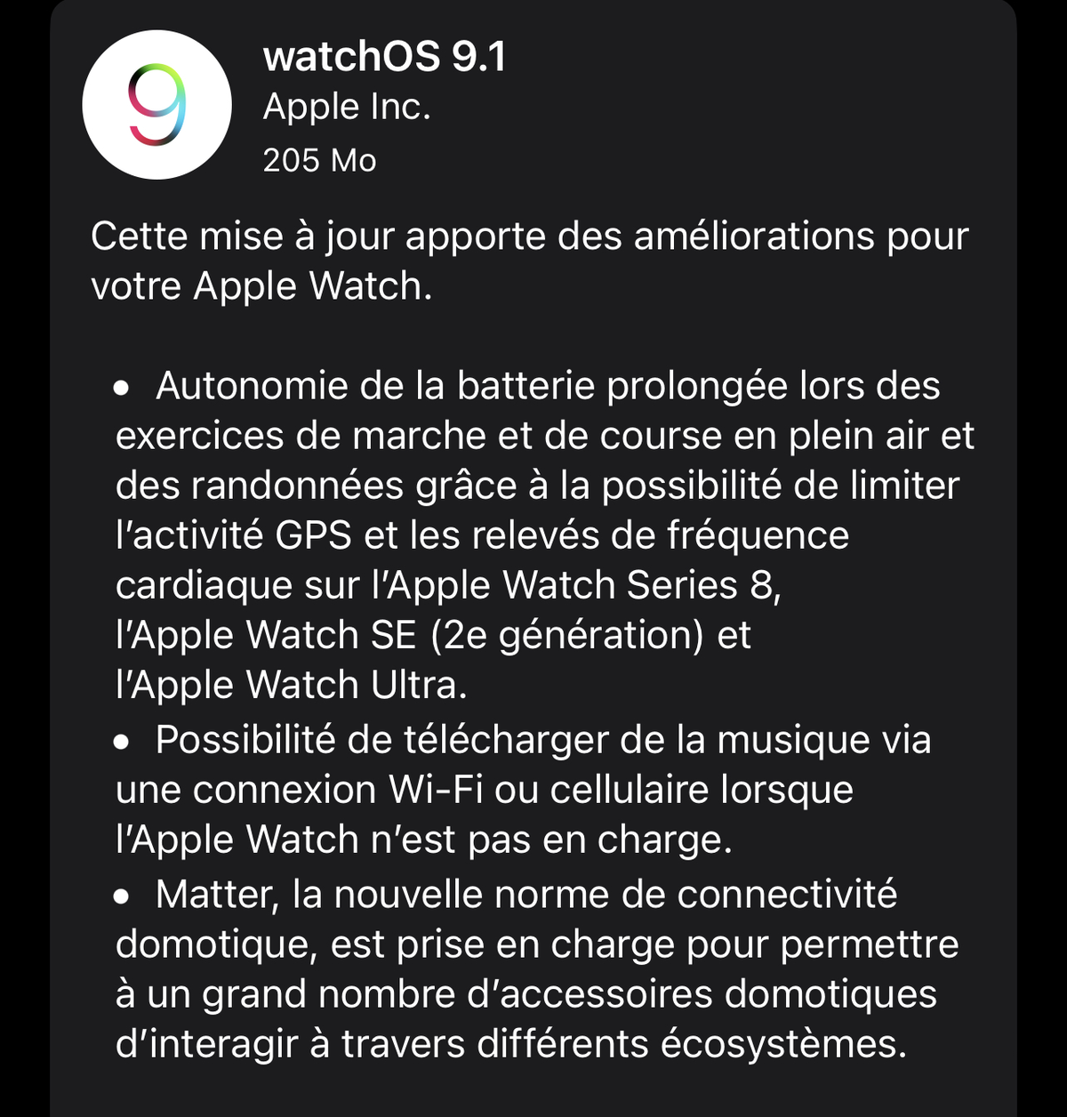 watchOS 9.1 permet de télécharger de la musique sans être en charge