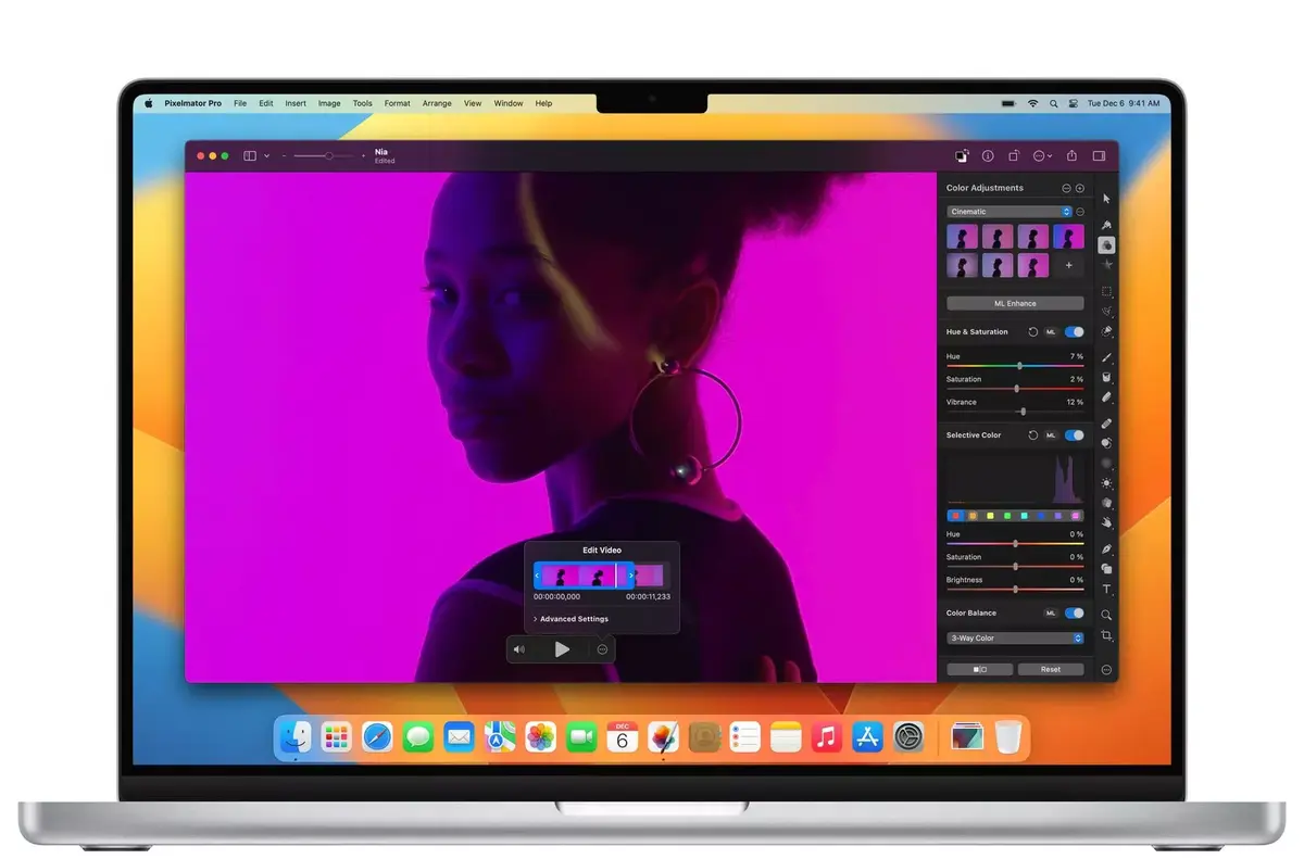 Pixelmator Pro 3.2 : nouveaux outils d'édition vidéo, prise en charge d'Apple ProRes