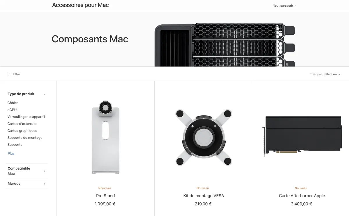 Mac Pro : les modules MPX et AfterBurner disponibles à part