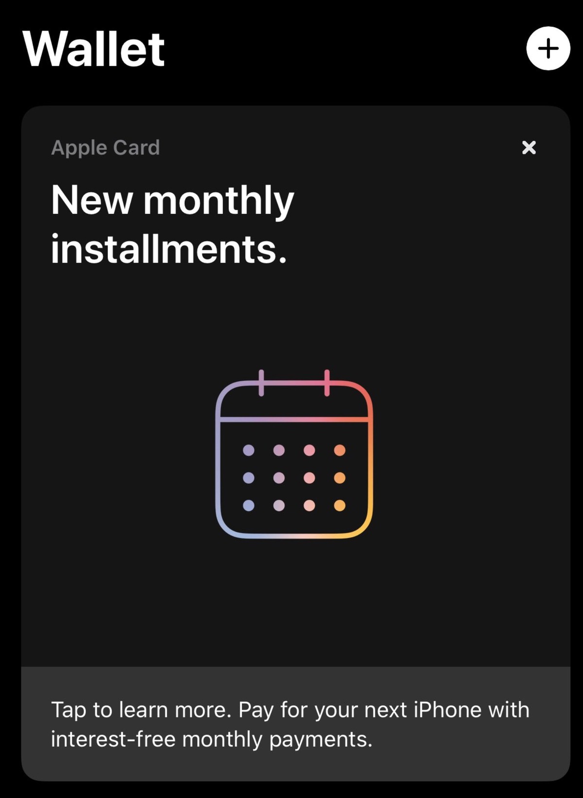 L'image du jour : quand Apple utilise Wallet pour diffuser ses propres "publicités"