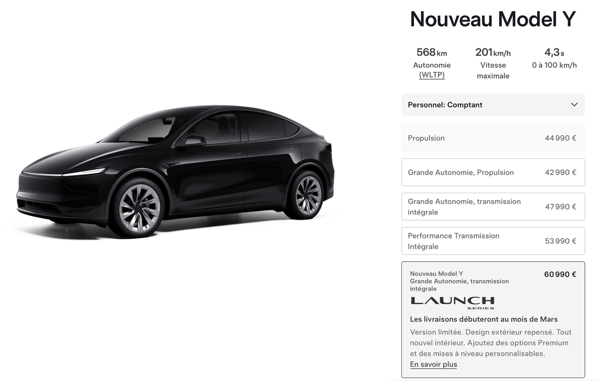 Le nouveau Tesla Model Y arrive en Europe, mais qu'il est cher !