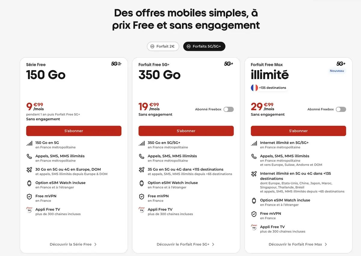 Free Max&nbsp;: un forfait mobile illimit&eacute; dans 135 pays pour 29,99&euro;