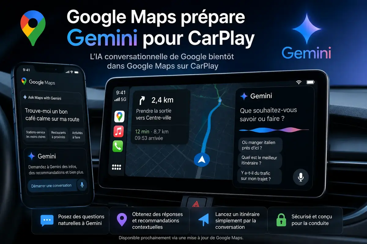 Google Maps Gemini CarPlay