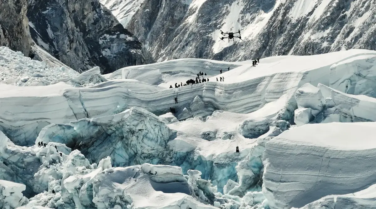 DJI Everest Drone oxygène déchets