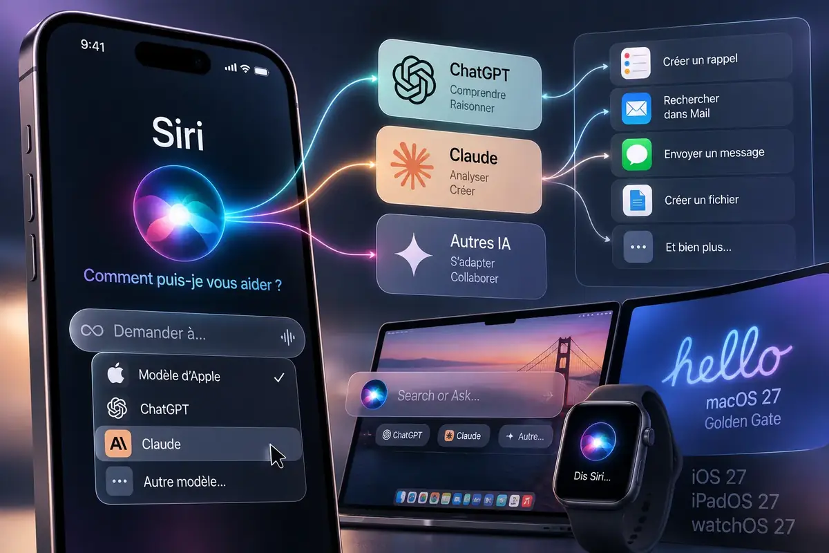 Et si iOS 27 permettait de remplacer Siri AI par Claude ou ChatGPT