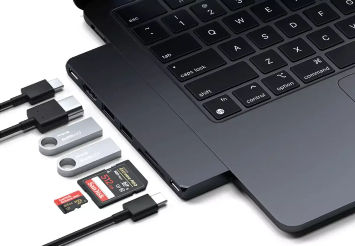 Un hub 7 ports assorti aux MacBook Air/Pro avec le Pro Hub Slim de Satechi