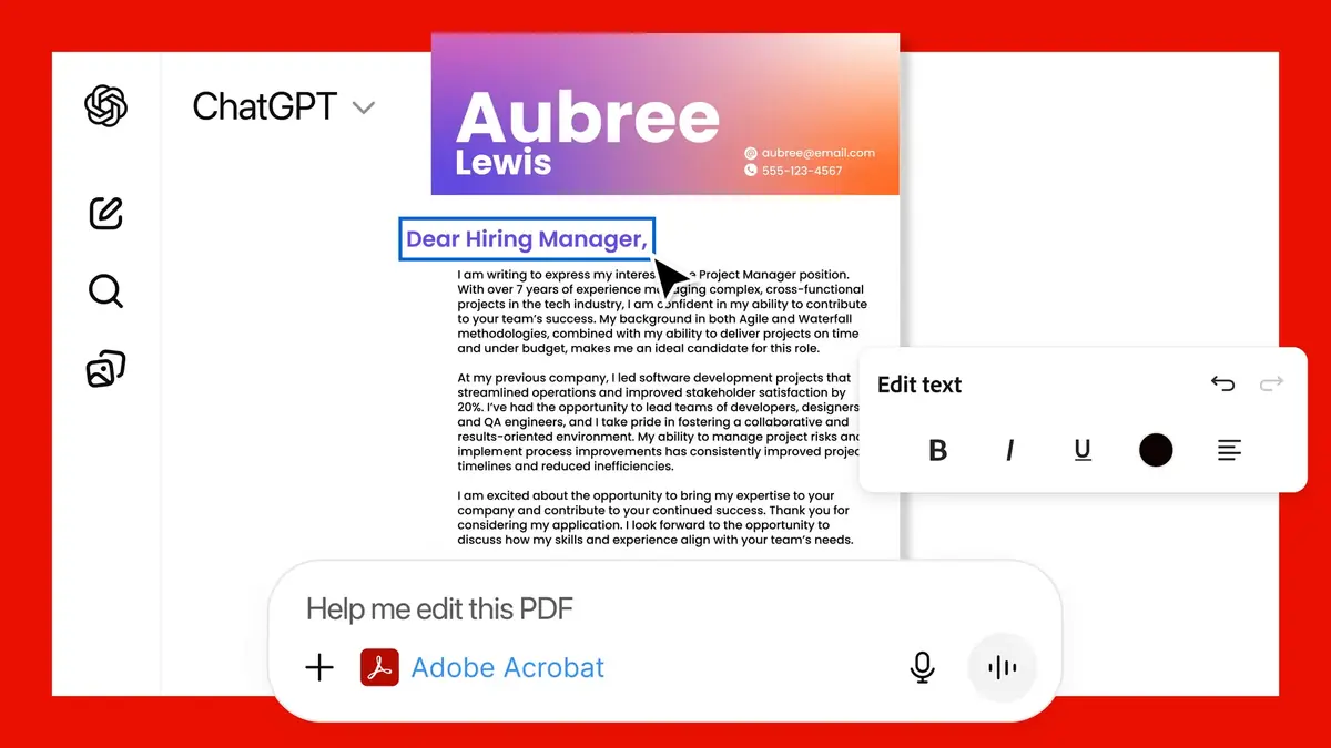 Comment activer et utiliser Photoshop, Adobe Express et Acrobat avec ChatGPT ?