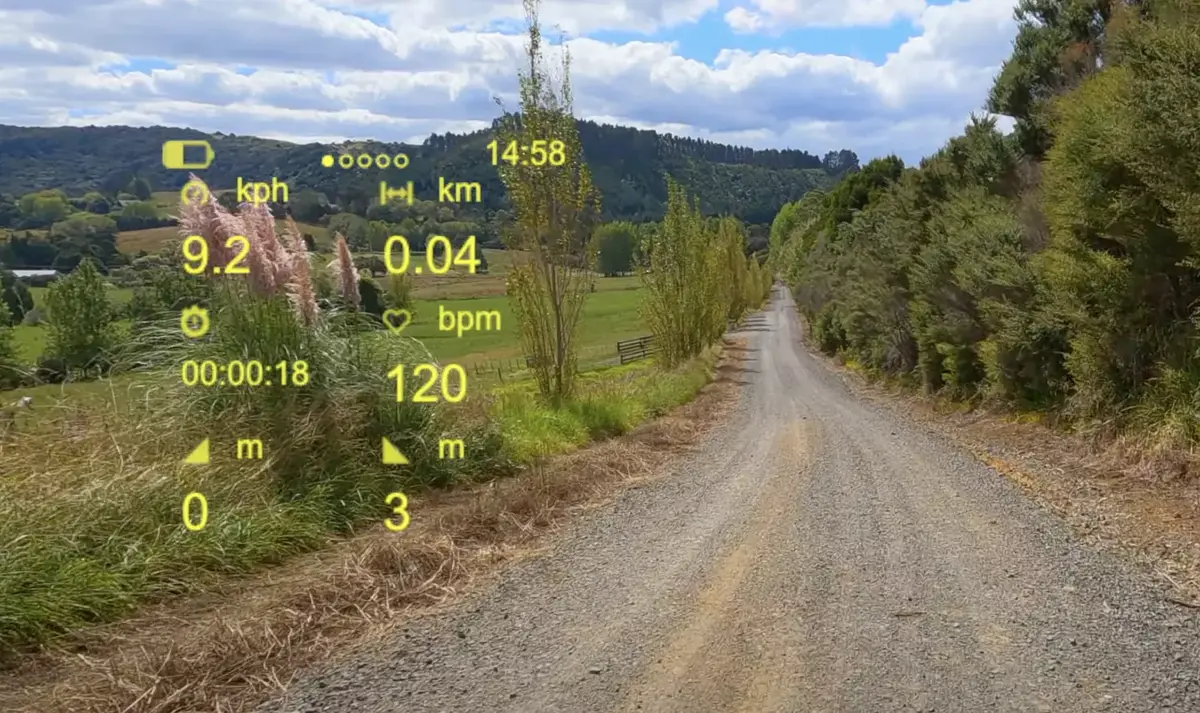 Vitesse, distance, rythme cardiaque, le tout en réalité augmentée