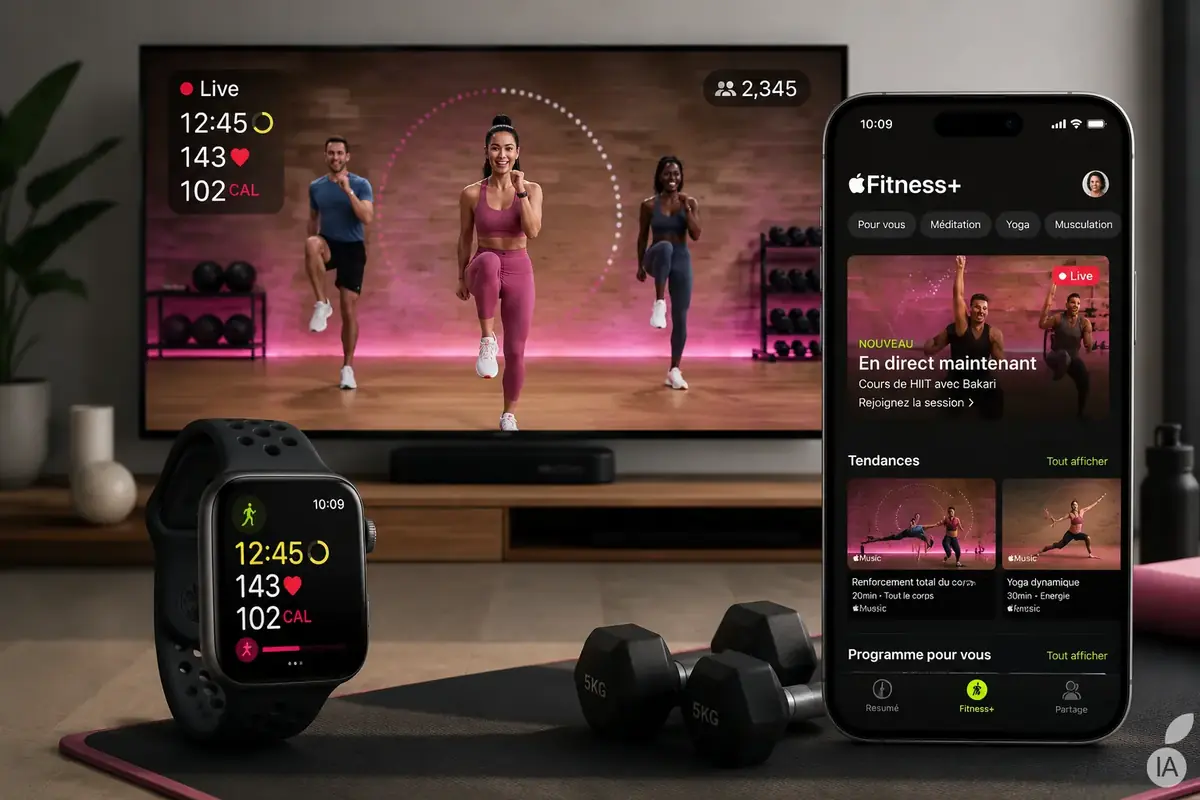 Bient&ocirc;t des cours en direct sur Apple Fitness+ (et dans quelle langue&nbsp;?)