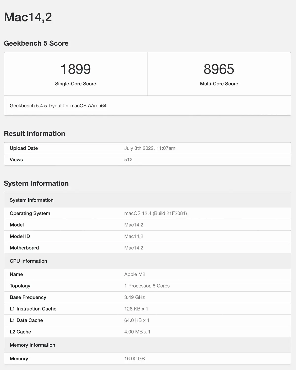 Sans surprise, le MacBook Air M2 fait jeu égal avec le MacBook Pro M2