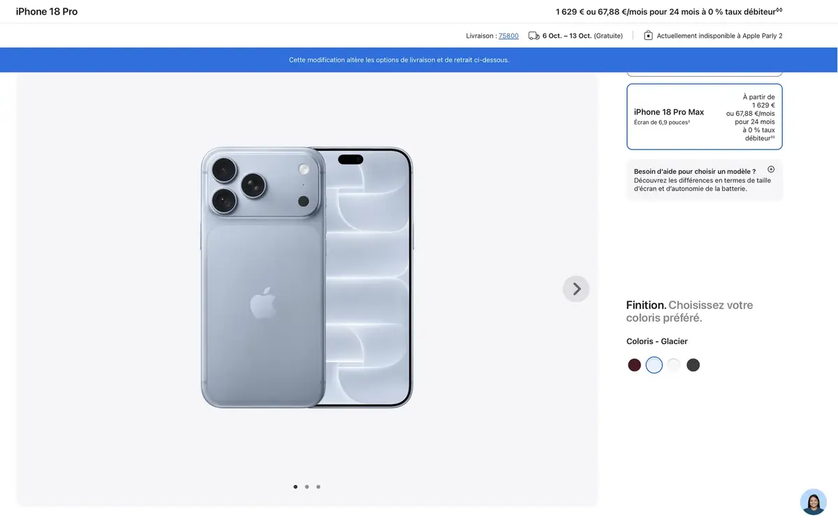 iPhone 18 Pro / Pro Max&nbsp;: les d&eacute;lais s&rsquo;allongent d&eacute;j&agrave; jusqu&rsquo;en octobre