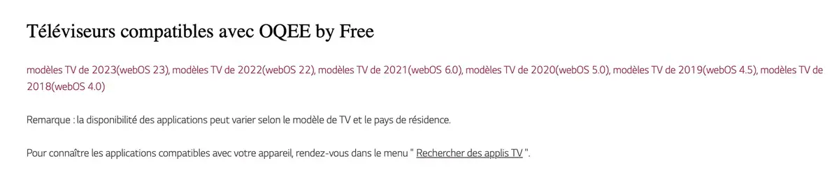 Oqee de Free débarque enfin sur les TV LG ! Quelles sont les TV compatibles ?