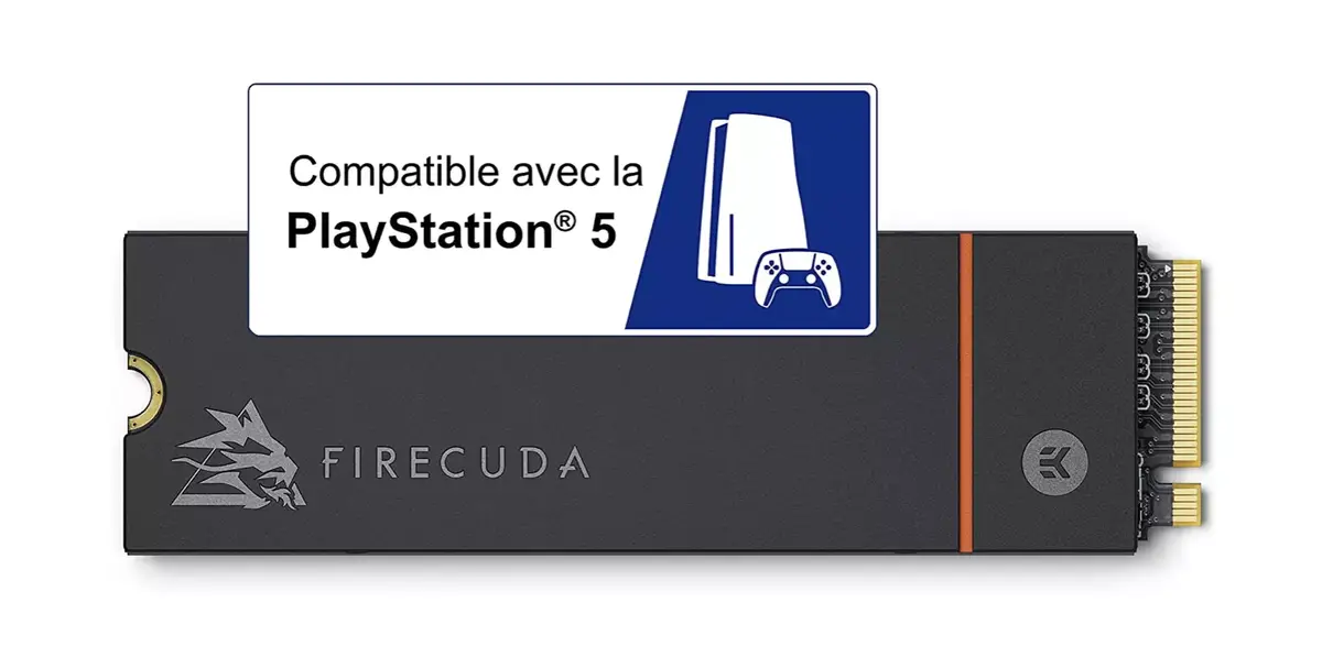 Le SSD Seagate FireCuda 530 1 To avec dissipateur pour PS5 à 149€ (-41%), 2 To à 263€