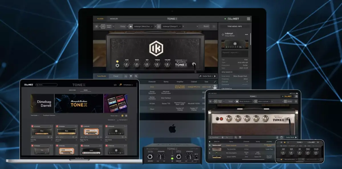 AmpliTube TONEX permettant de modéliser amplis et effets est disponible